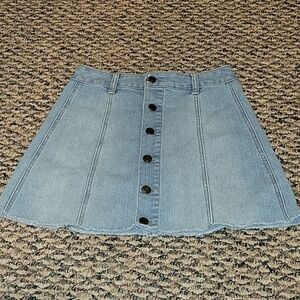 Mossimo Supply Co. Light Blue Button-Up Mini Skirt